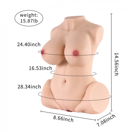 half body torso sex doll with plump breast 15.87lb - mag