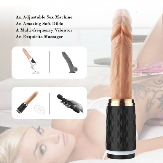 7 telescopic patterns & 7 vibrating modes realistic dildo thrusting sex machine