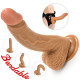 8.3-inch slender glans adjustable harness strap-on realistic dildo