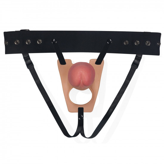 8.5 inch strap-on harness realistic penis extension sleeve