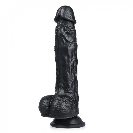 8.5 inch wireless thrusting and rotating black dildo