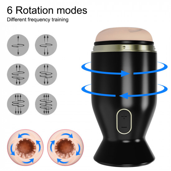 automatic male masturbator sex toys for men penis training rotation vagina masturbation endurance exercise