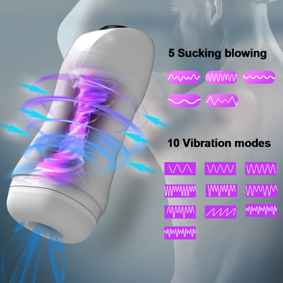 automatic sucking male mastubator blowjob suction smooth vibrating masturbation equipment