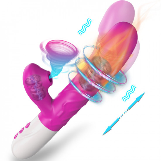 g spot thrusting vibrator with clit stimulation sucker v5