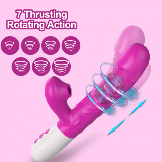 g spot thrusting vibrator with clit stimulation sucker v5