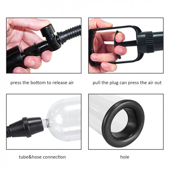 male penis pump manual penis enlarger vacuum stimulate masturbation penile extender trainer