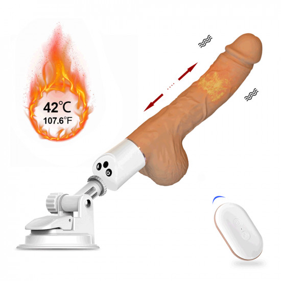 mini portable sex machine with heating dildo vibrator (remote control) f1