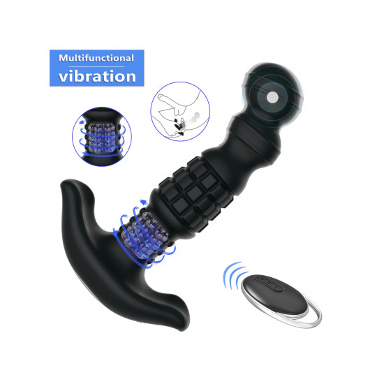 pm8 multi function remote control prostate massager textured design waterproof