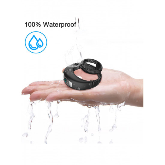 pr2 7 frequency vibration dual limitation silicone penis ring waterproof