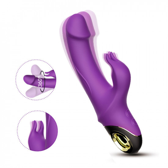 rabbit vibrator with 360 degree rotating head v6