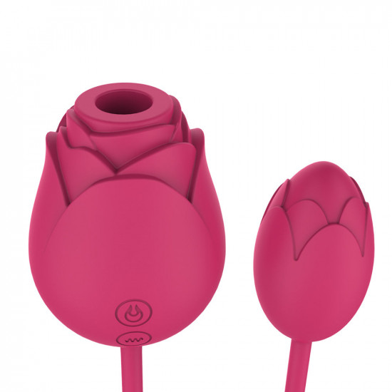 rose flower clit sucker with bullet vibrator s3