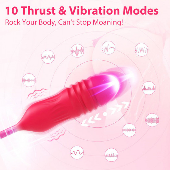 rose tongue licking vibrator with g spot thrusting bullet vibrator s1