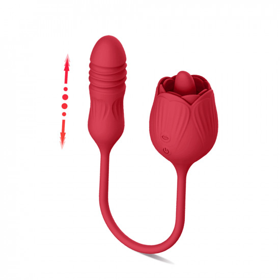 rose tongue licking vibrator with g spot thrusting bullet vibrator s1