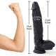 10.6 inch black dildo | huge black dildo