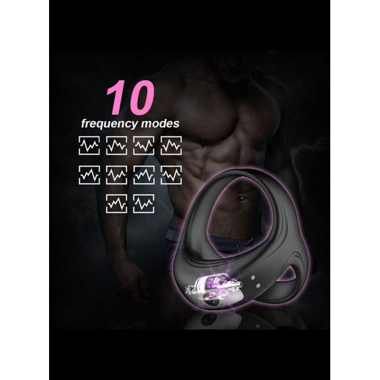 pr7 10 frequency vibration delay ejaculation penis ring waterproof